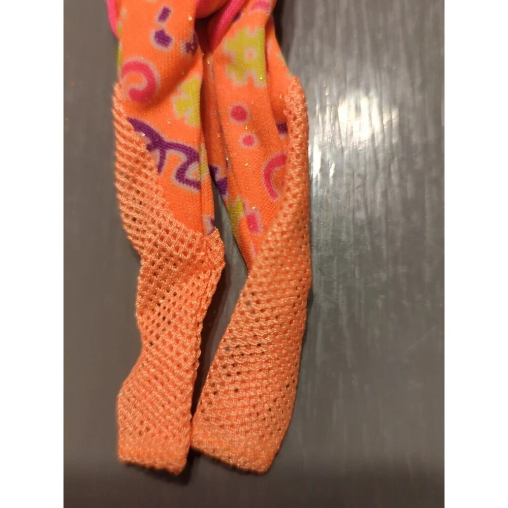 Barbie Workin Out Teresa Bodysuit Leotard Orange Mesh #17318 Mattel 1996